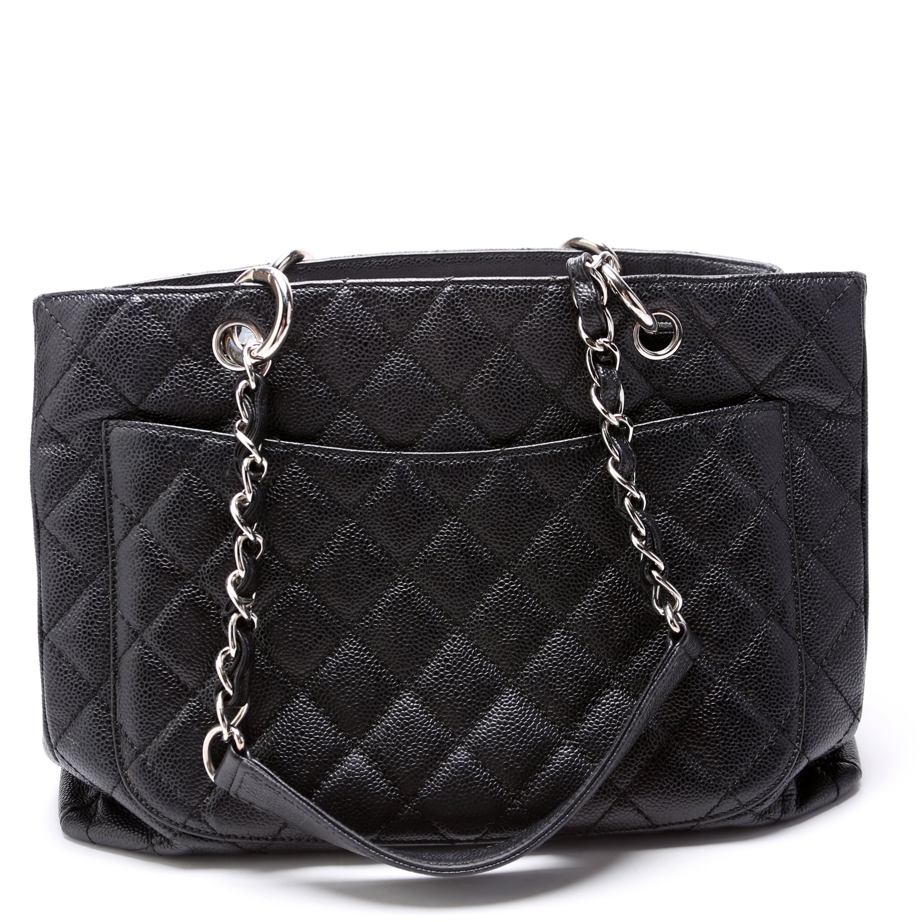 Grand Shopping Tote Caviar 15M Black