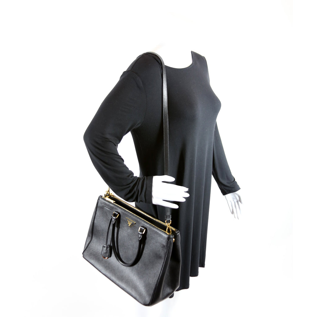 Saffiano Galleria Large Black