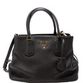 1BA239 Vitello Phenix Double Tote Black