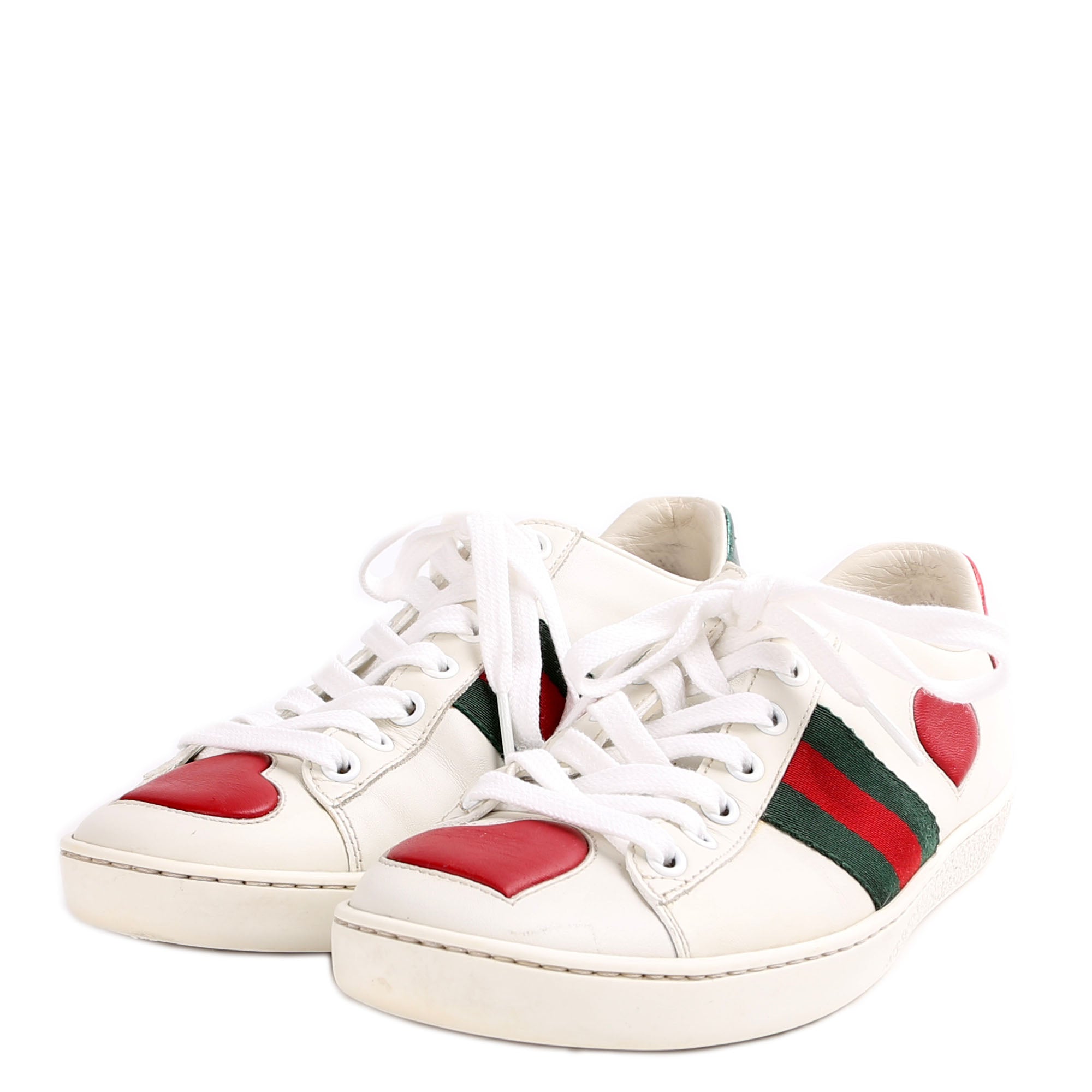 Gucci Ace Web Heart Sneakers Size 36