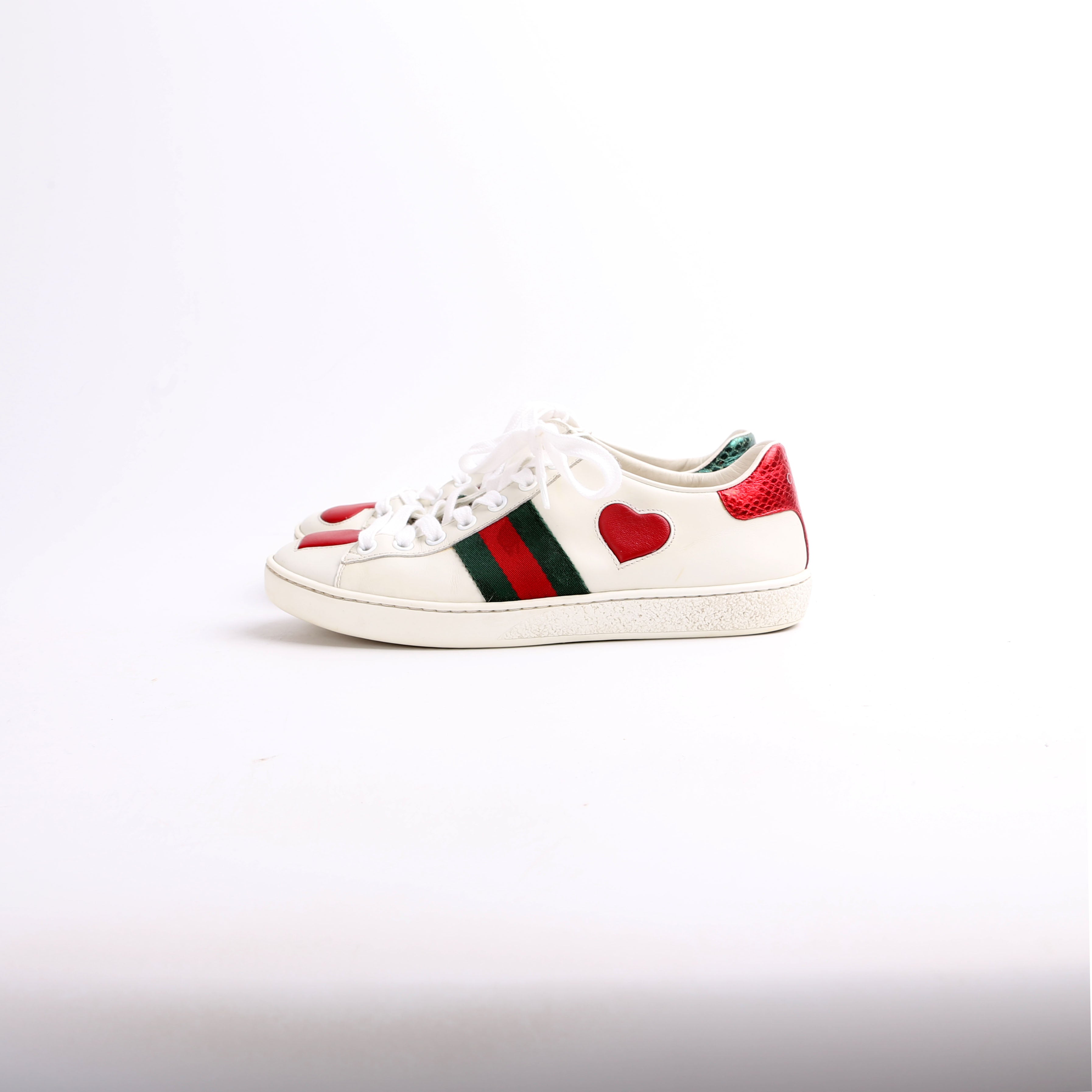Gucci Ace Web Heart Sneakers Size 36