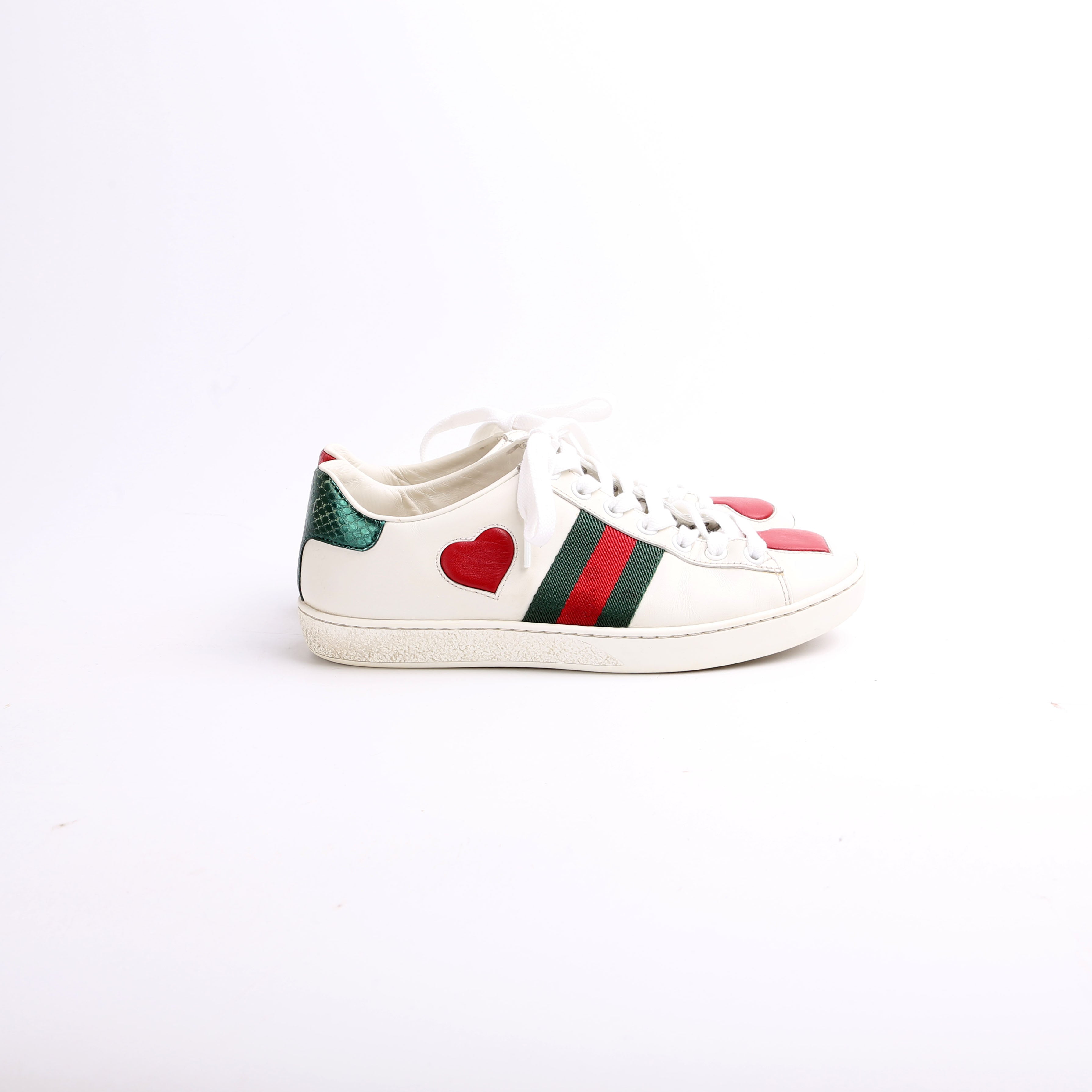 Gucci Ace Web Heart Sneakers Size 36