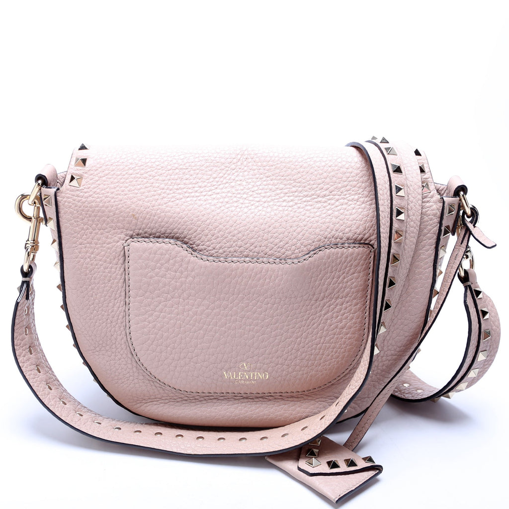 Rockstud Halfmoon Saddle Bag Taupe