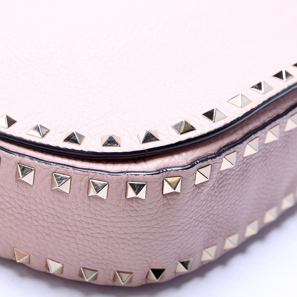 Rockstud Halfmoon Saddle Bag Taupe