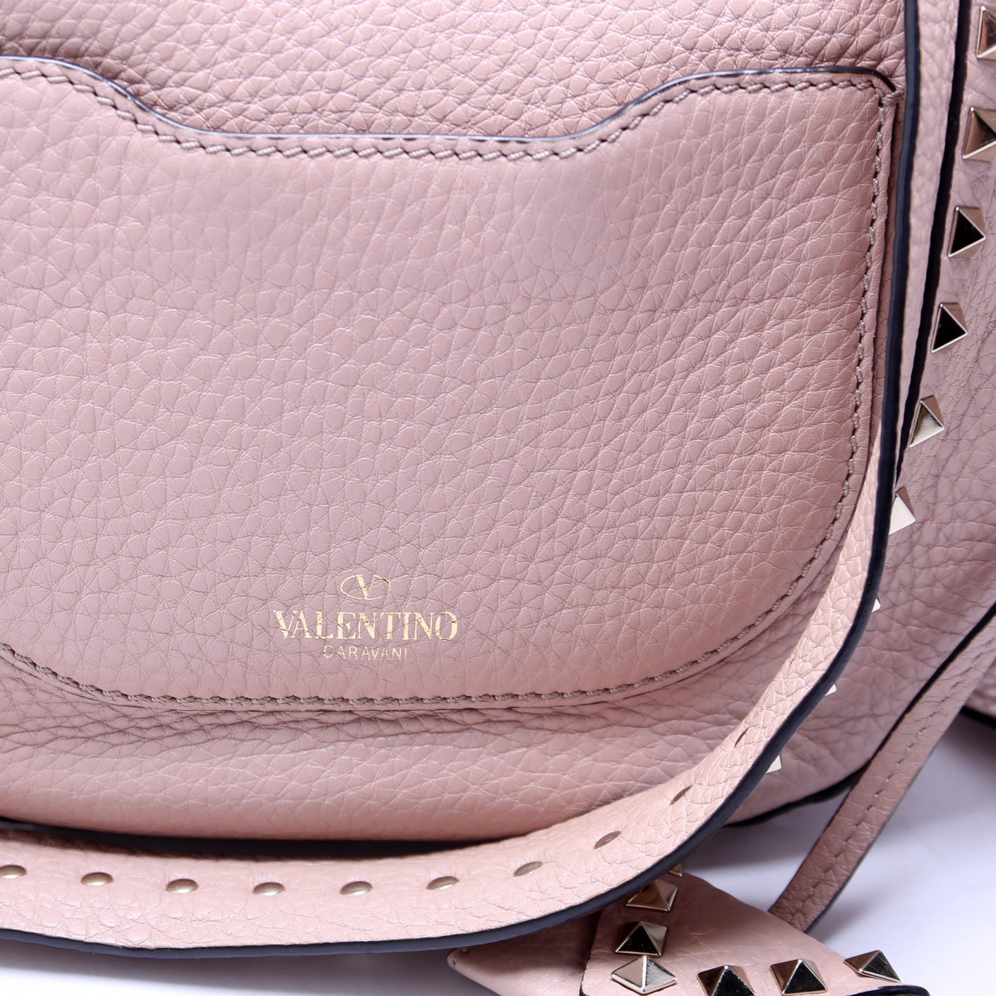 Rockstud Halfmoon Saddle Bag Taupe