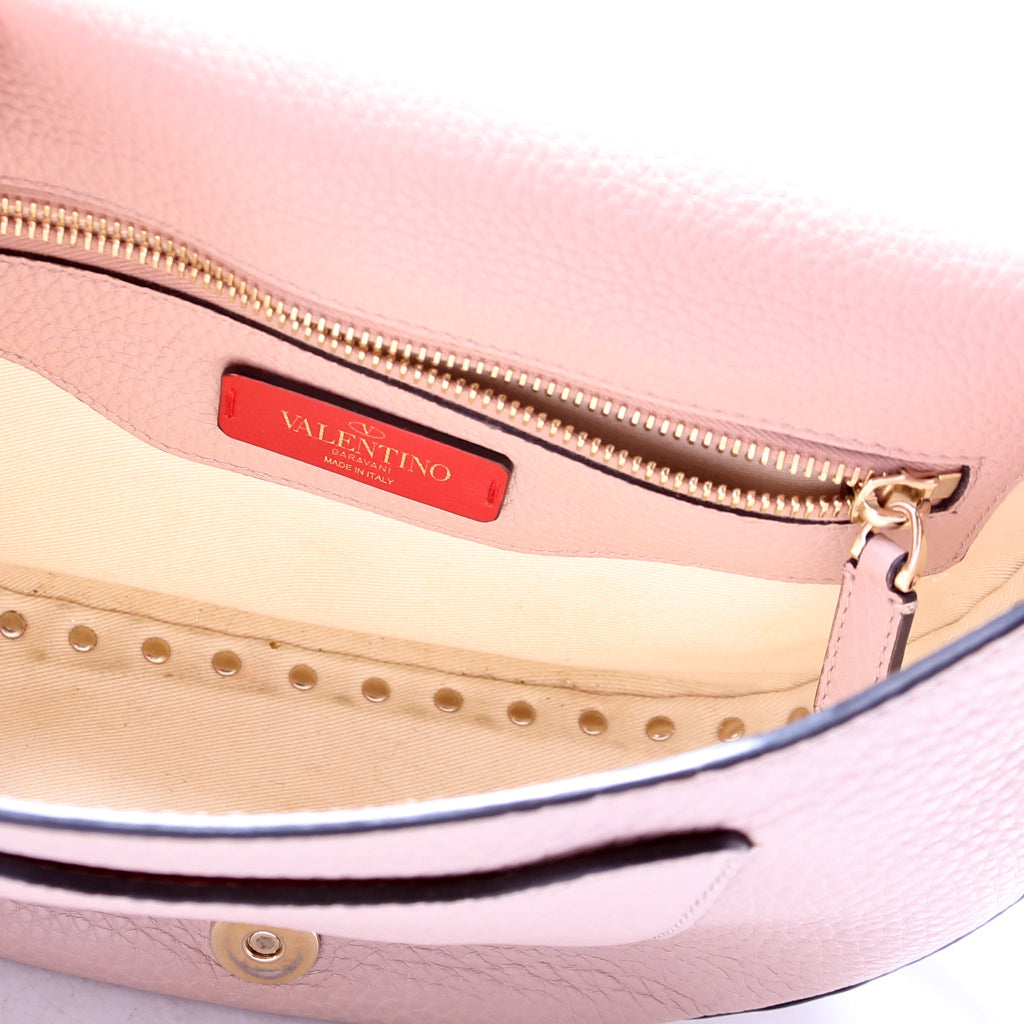 Rockstud Halfmoon Saddle Bag Taupe