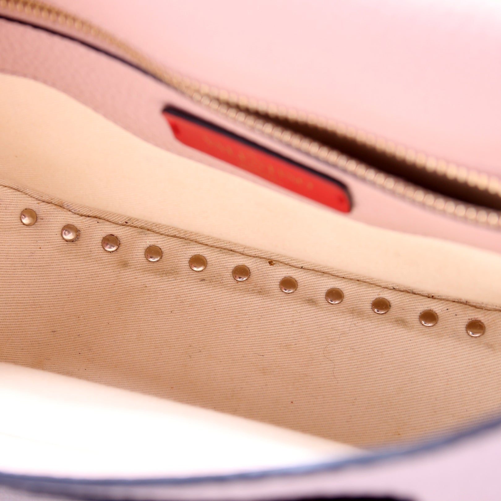 Rockstud Halfmoon Saddle Bag Taupe