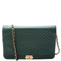 Wallet On Chain Boy Chevron Caviar Leather Green