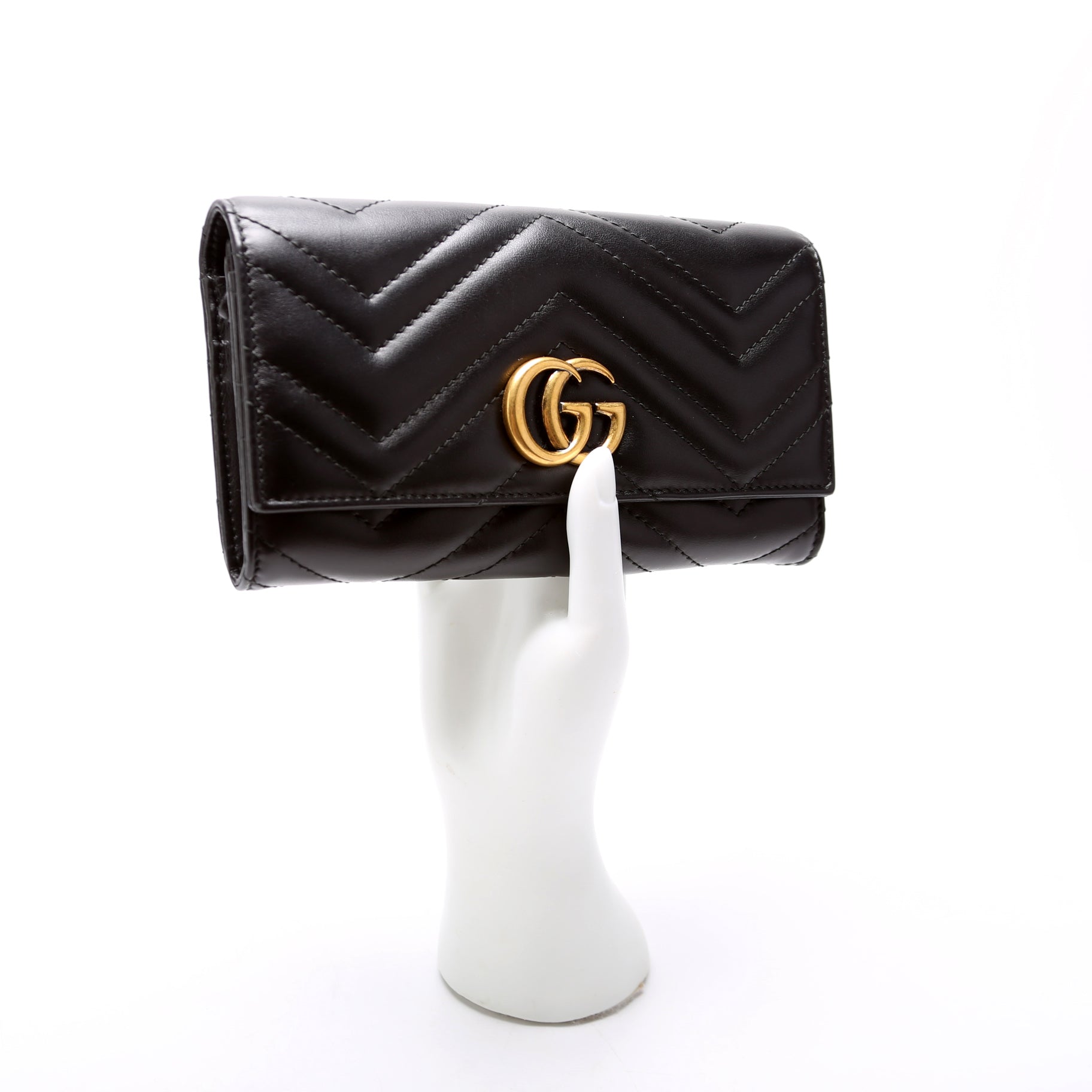 443436 Marmont Continental Wallet Black