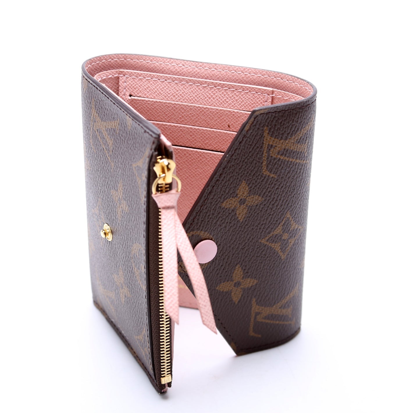 Victorine Wallet Monogram Pink