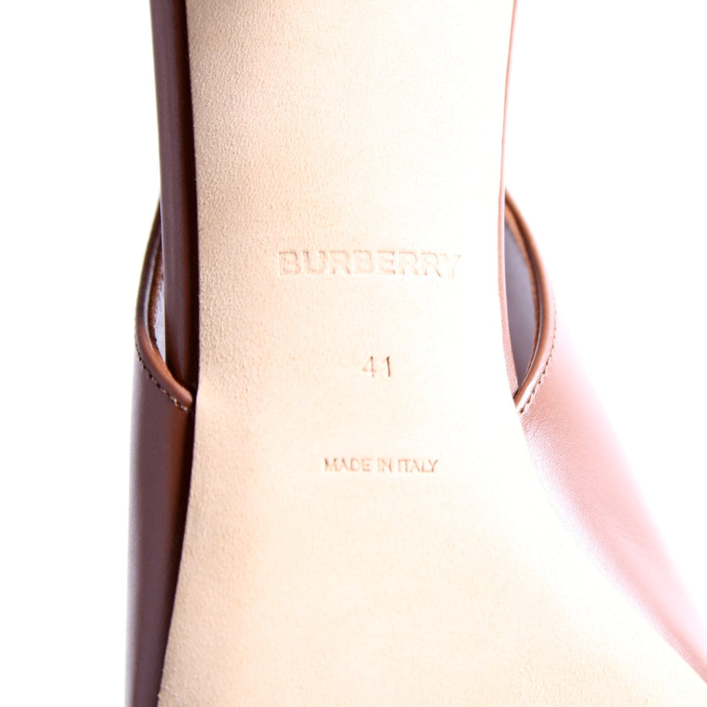 Slingback Leather Pumps Size 41 Brown