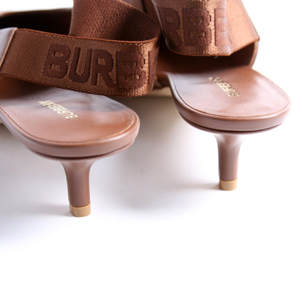 Slingback Leather Pumps Size 41 Brown