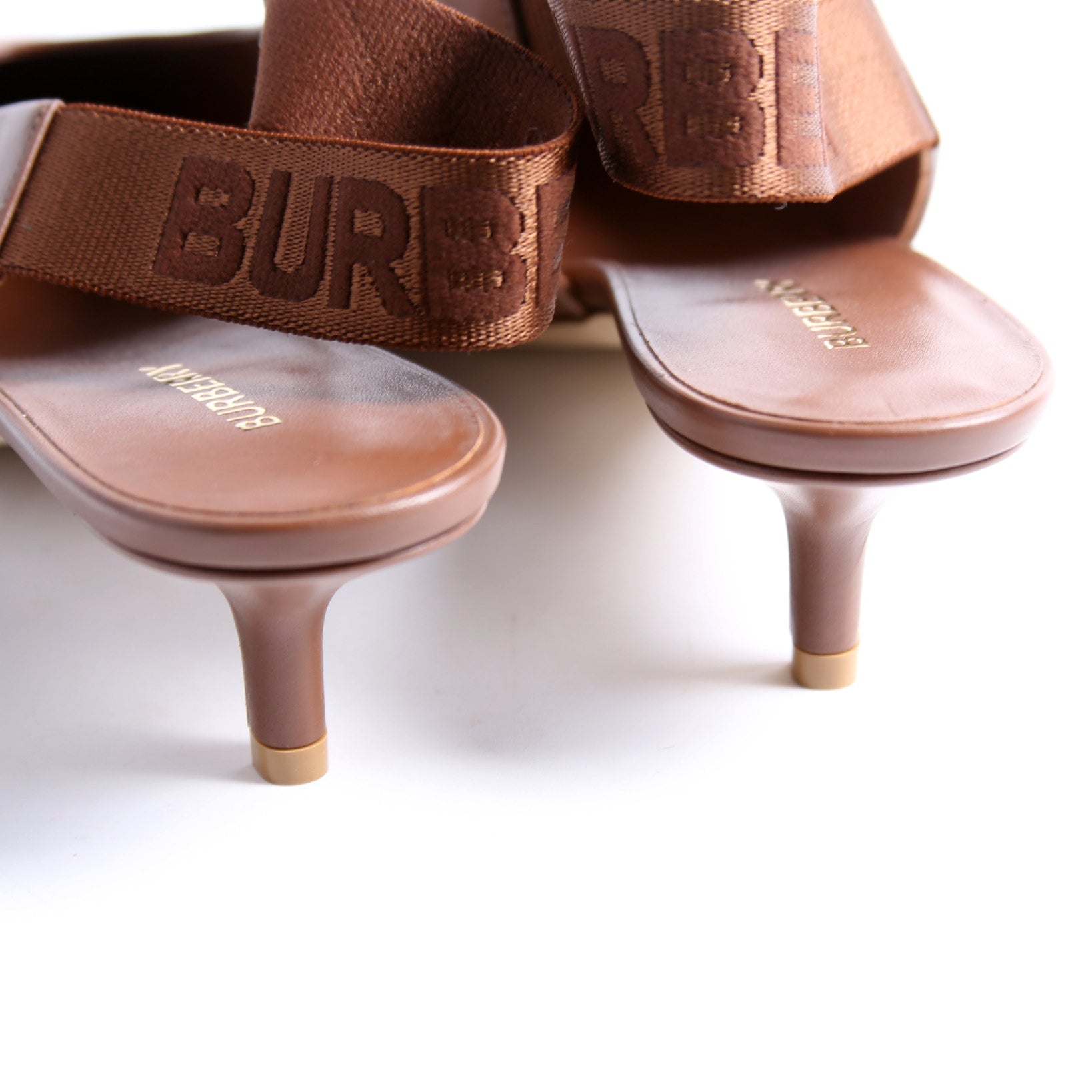 Slingback Leather Pumps Size 41 Brown
