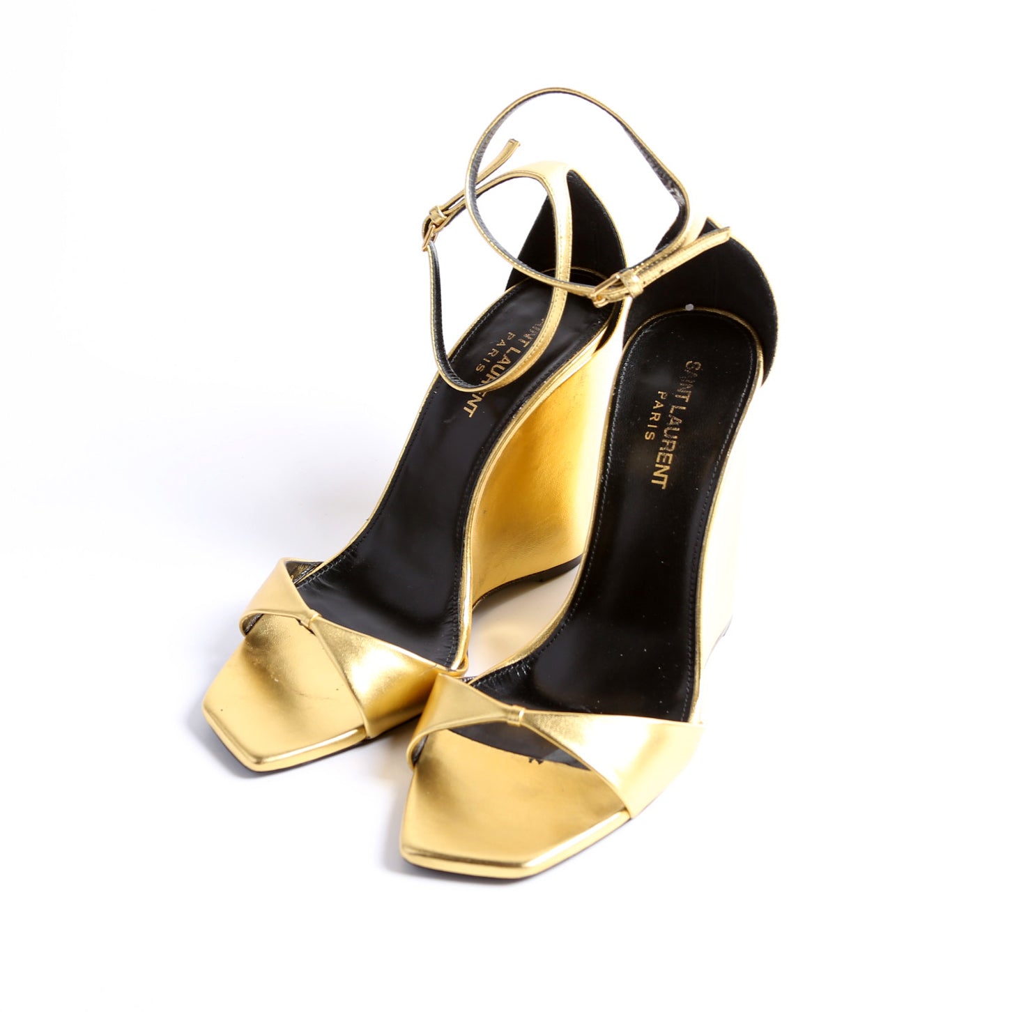 Dare 105MM Open Toe Wedges Size 39 Gold