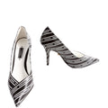 Logo Pointed Toe Pumps Size 39 Black