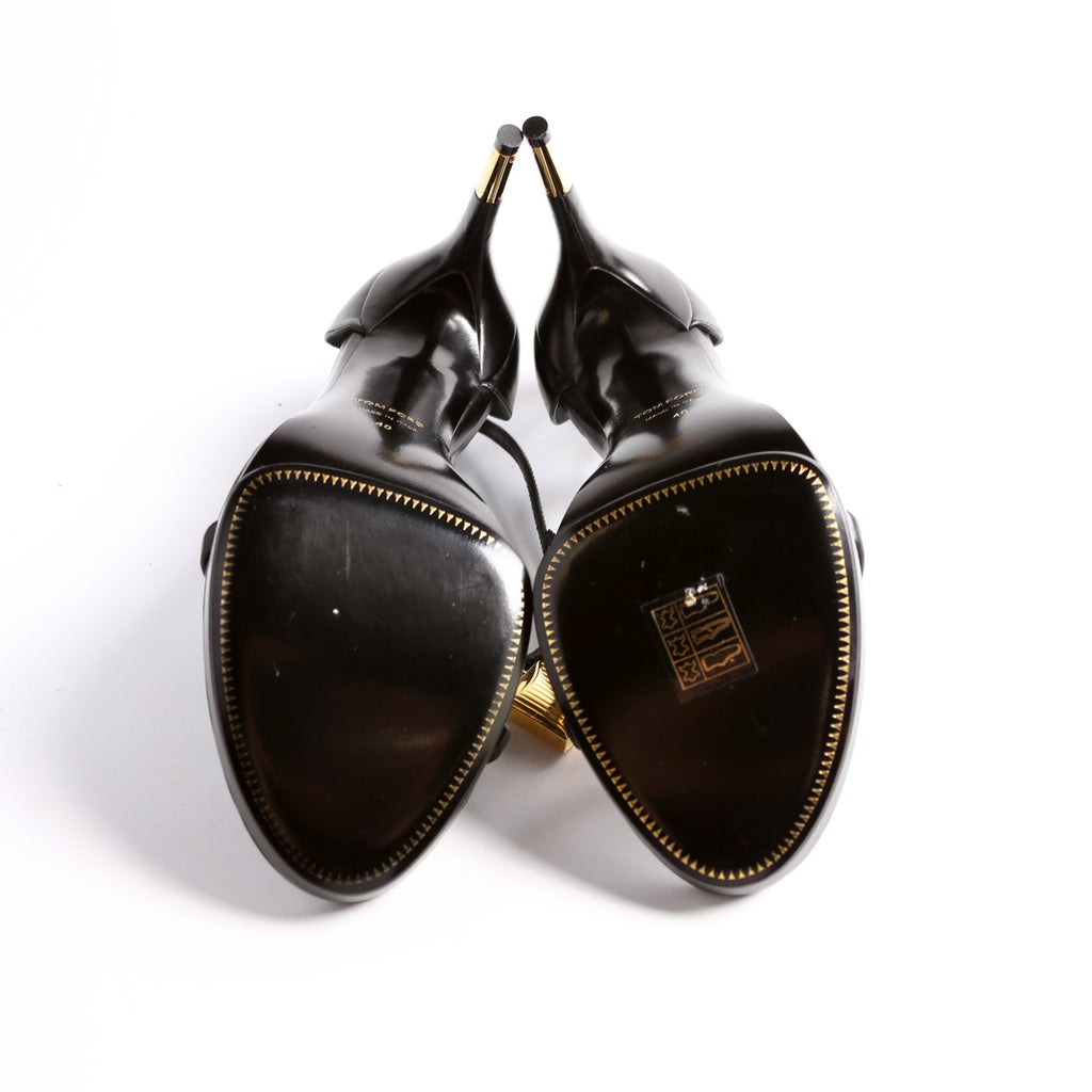 Padlock Sandal Heels Size 40 Black