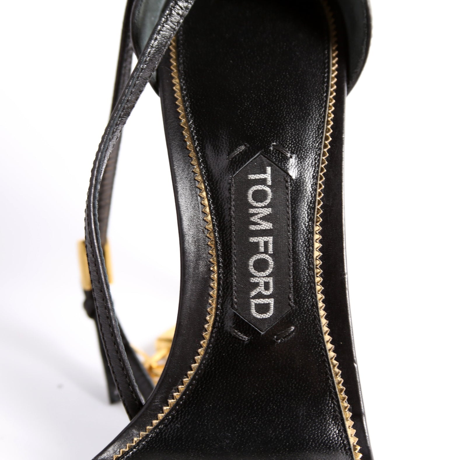 Padlock Sandal Heels Size 40 Black
