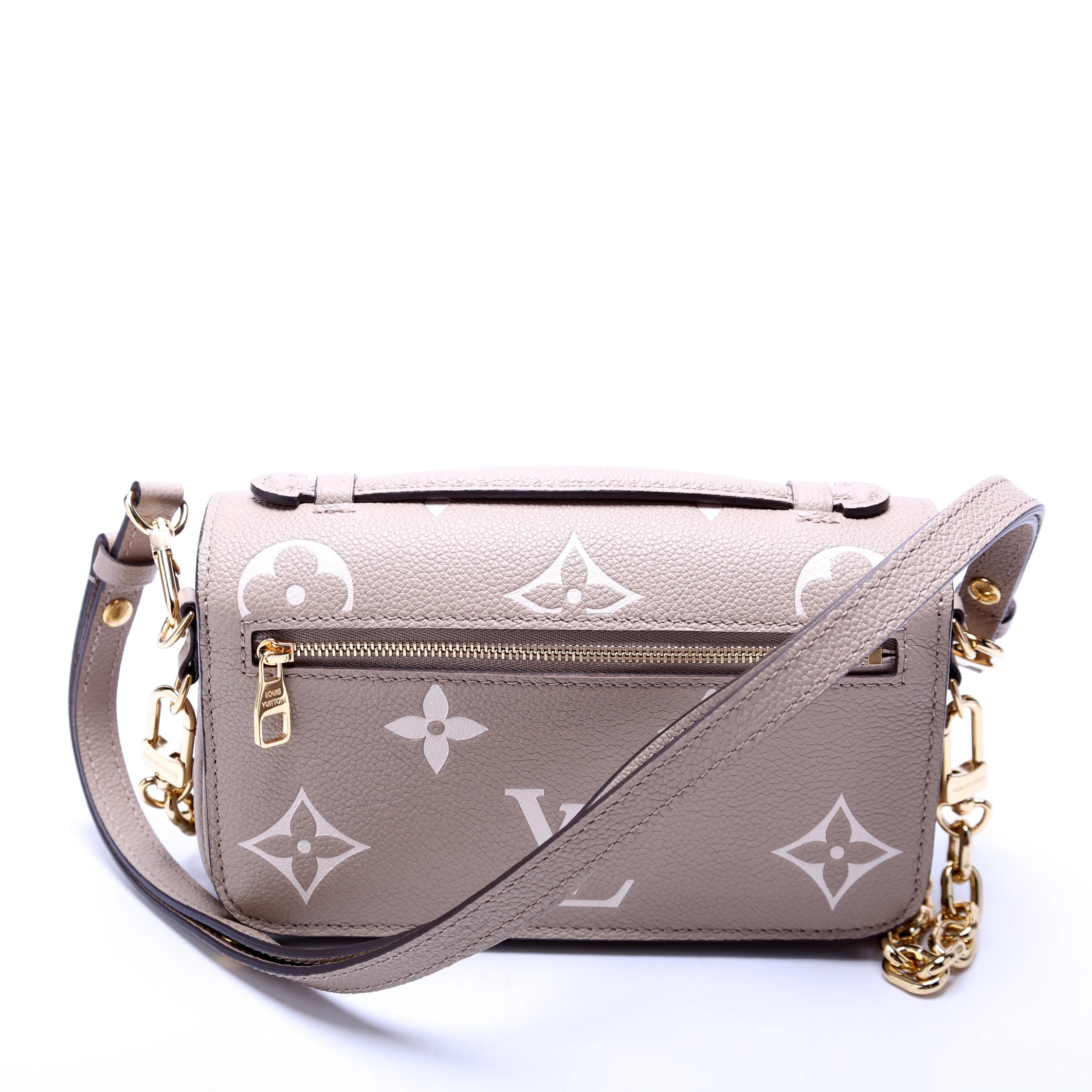 Pochette Metis East West Bicolor Empreinte Turtledove