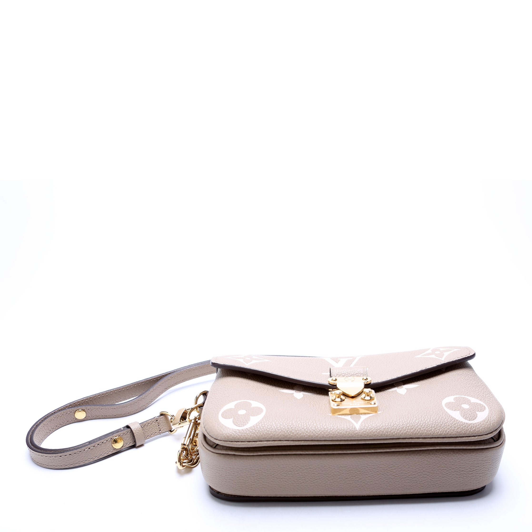 Pochette Metis East West Bicolor Empreinte Turtledove