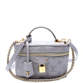 Vanity Chain Pouch Calfskin Monogram Grey