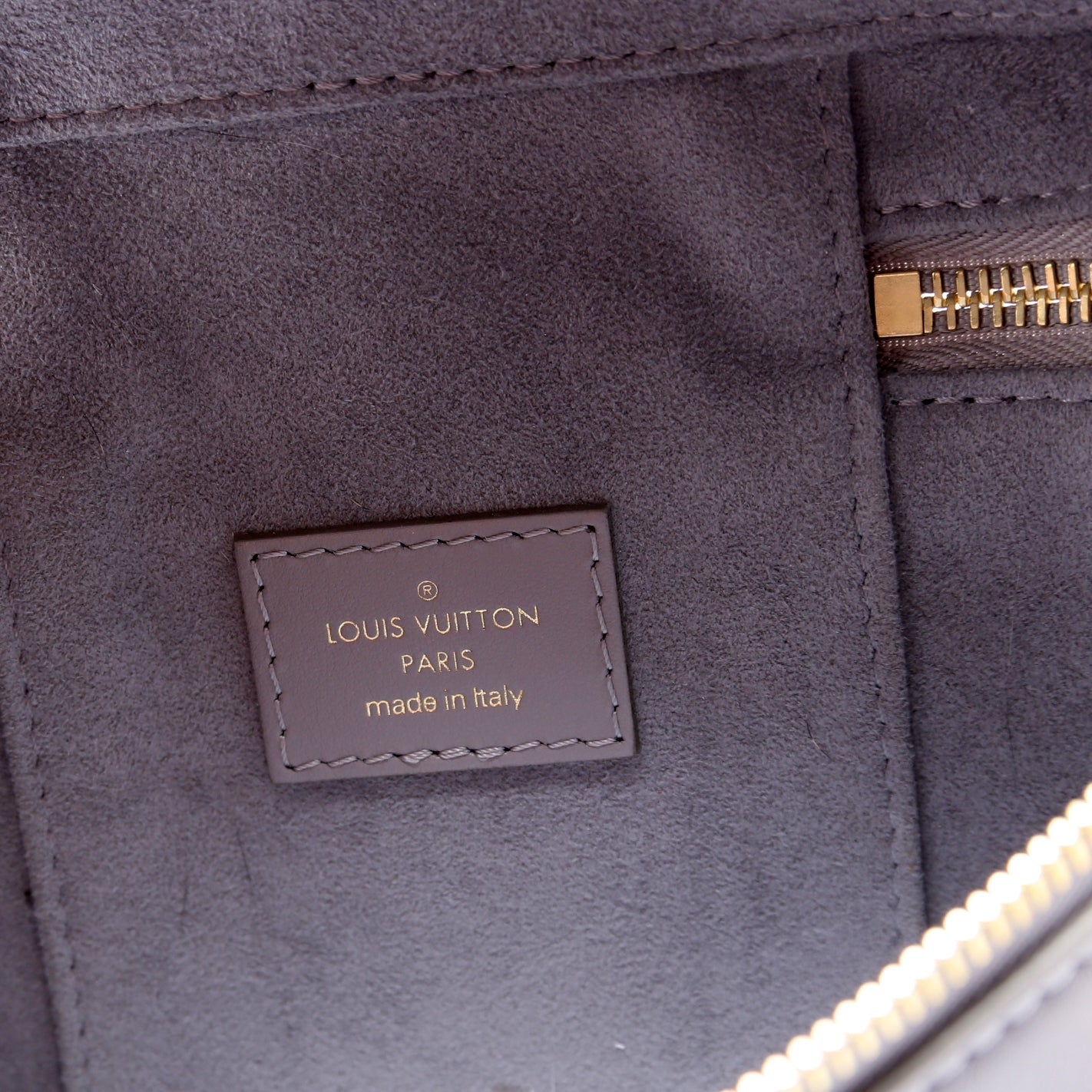 Vanity Chain Pouch Calfskin Monogram Grey
