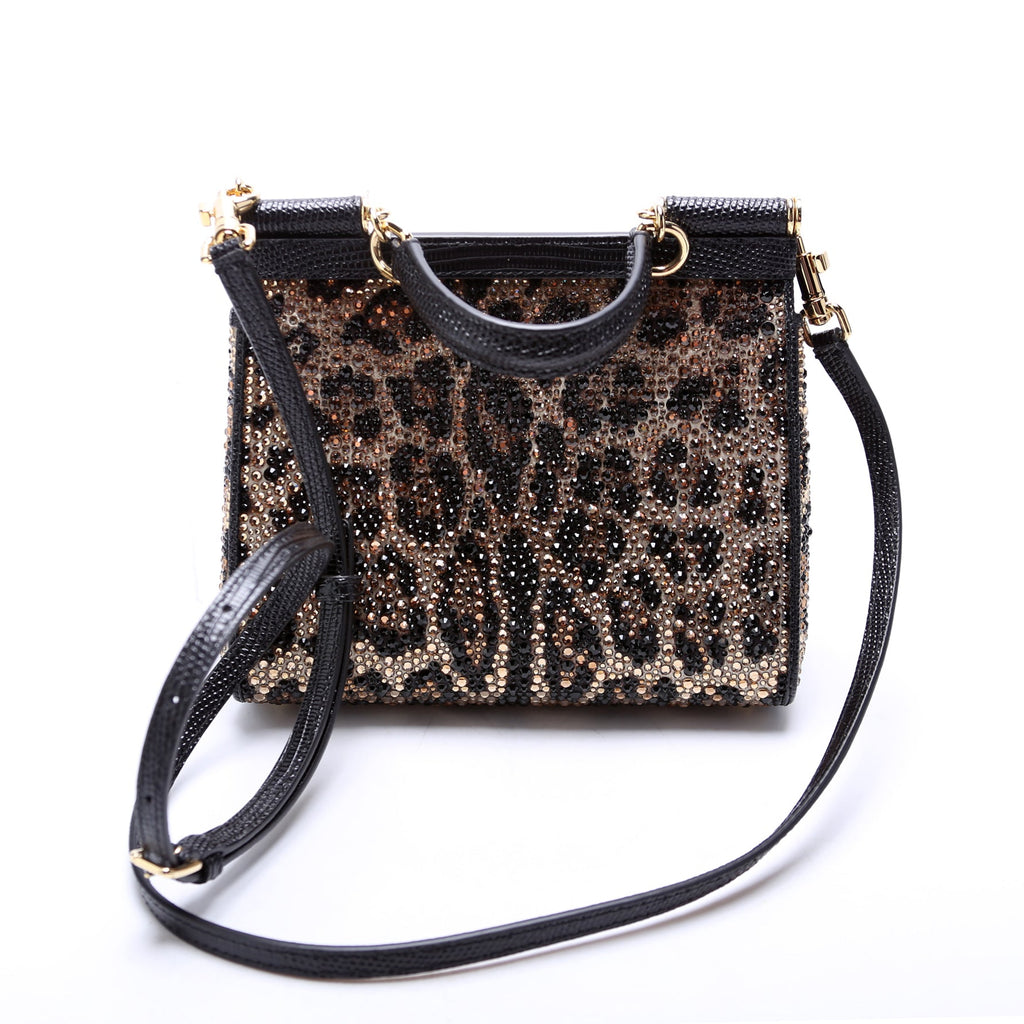 Miss Sicily Small Crystal Embellished Top Handle