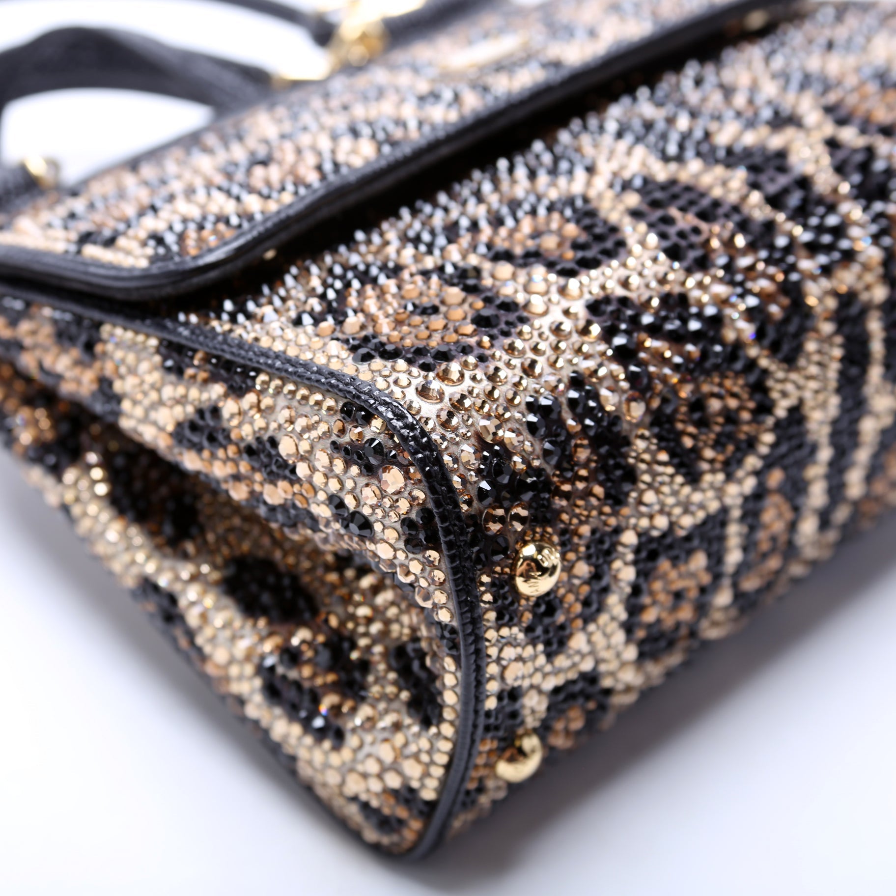 Miss Sicily Small Crystal Embellished Top Handle