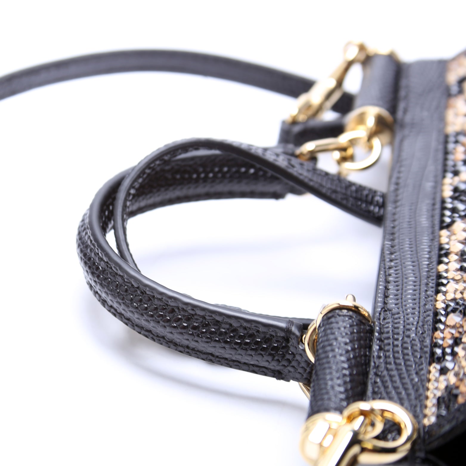 Miss Sicily Small Crystal Embellished Top Handle