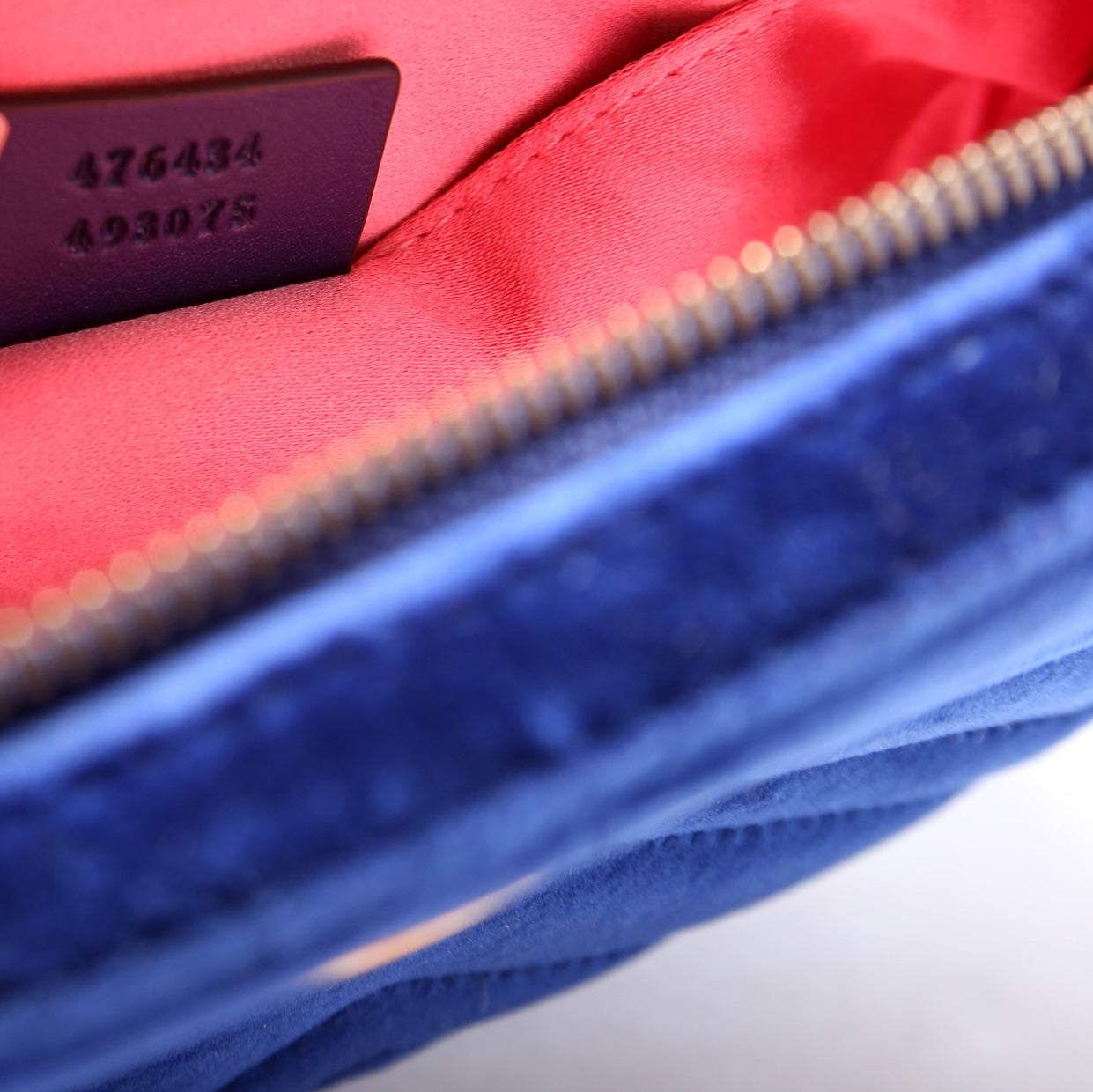 476434 Marmont Velvet Belt Bag Blue