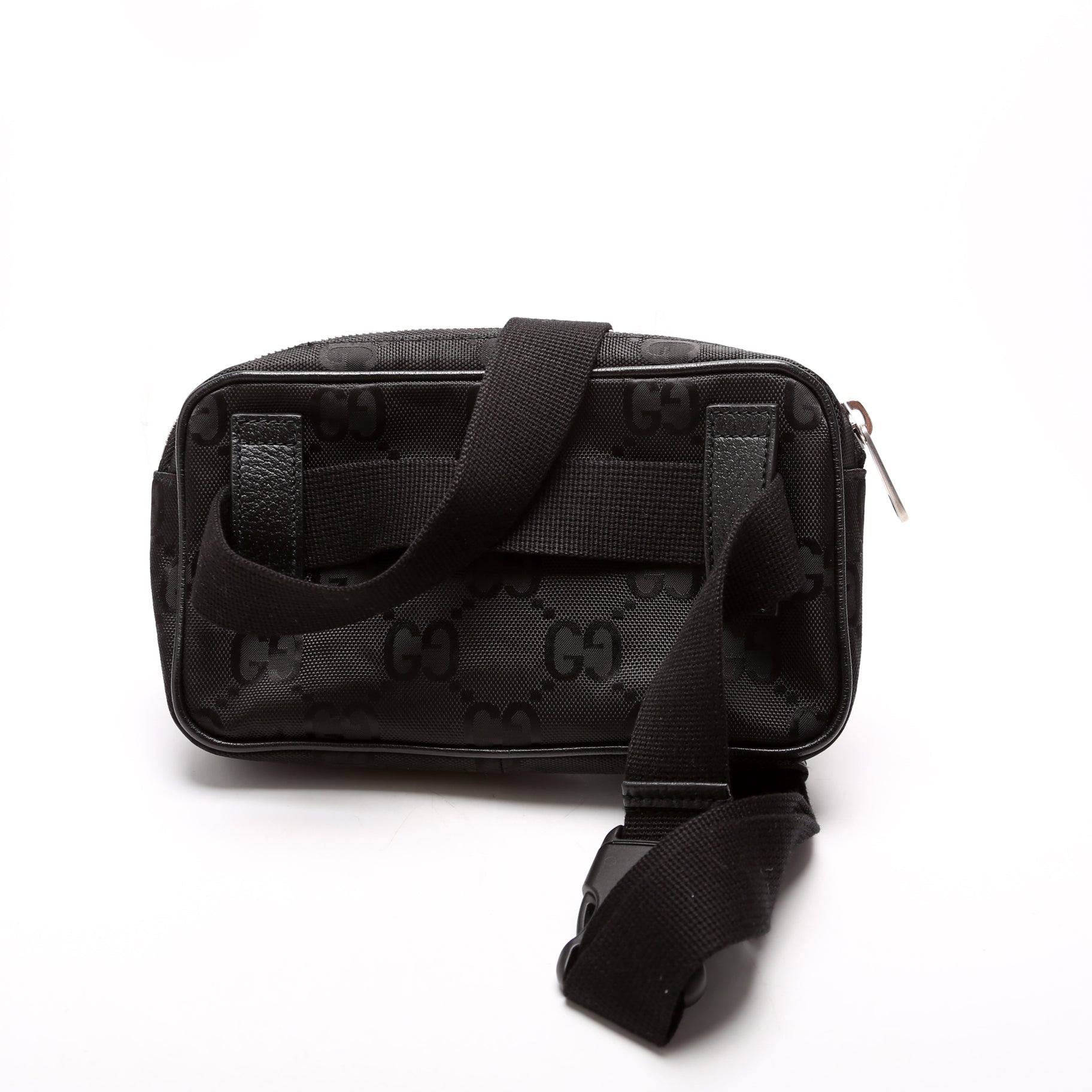 631341 Nylon Off the Grid Logo Belt Bag Black