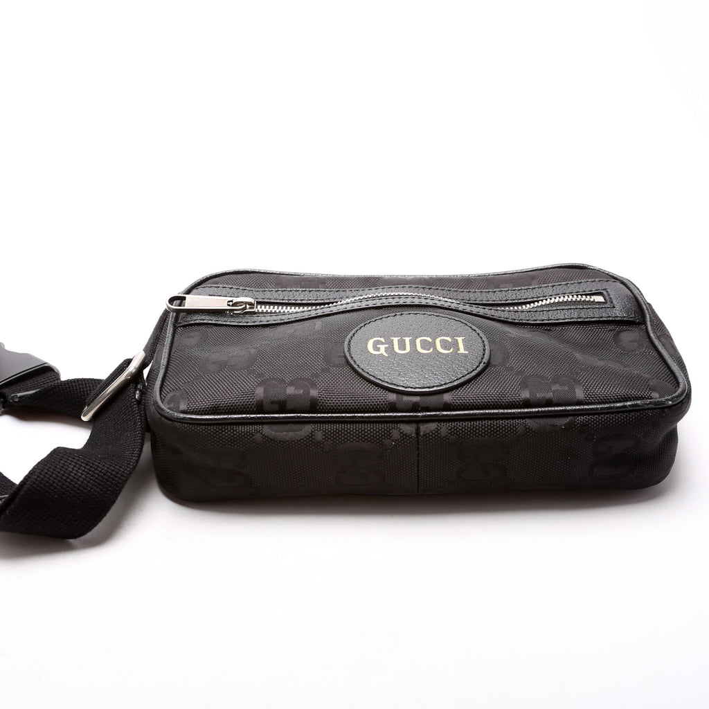 631341 Nylon Off the Grid Logo Belt Bag Black
