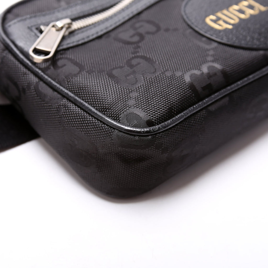 631341 Nylon Off the Grid Logo Belt Bag Black