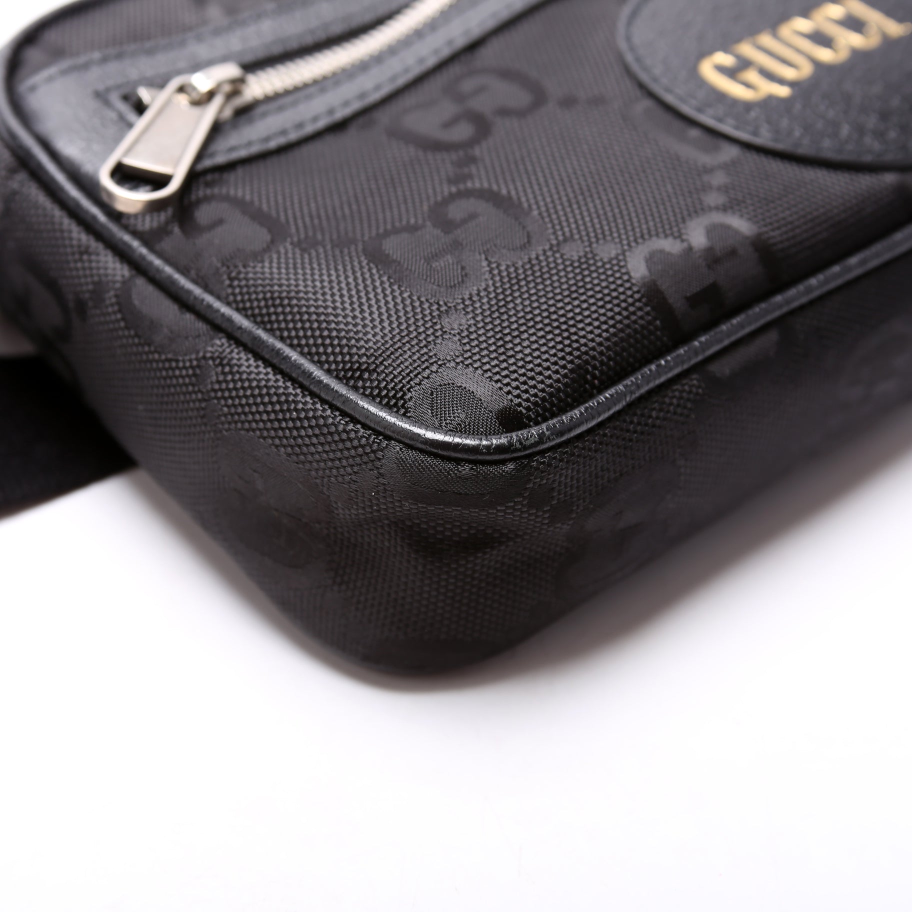 631341 Nylon Off the Grid Logo Belt Bag Black