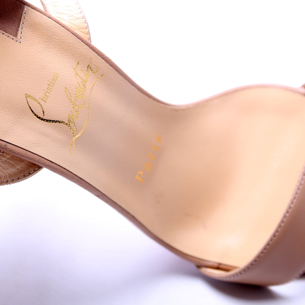 SIERRA Loubigirl 100MM Sandals Size 37 Nude