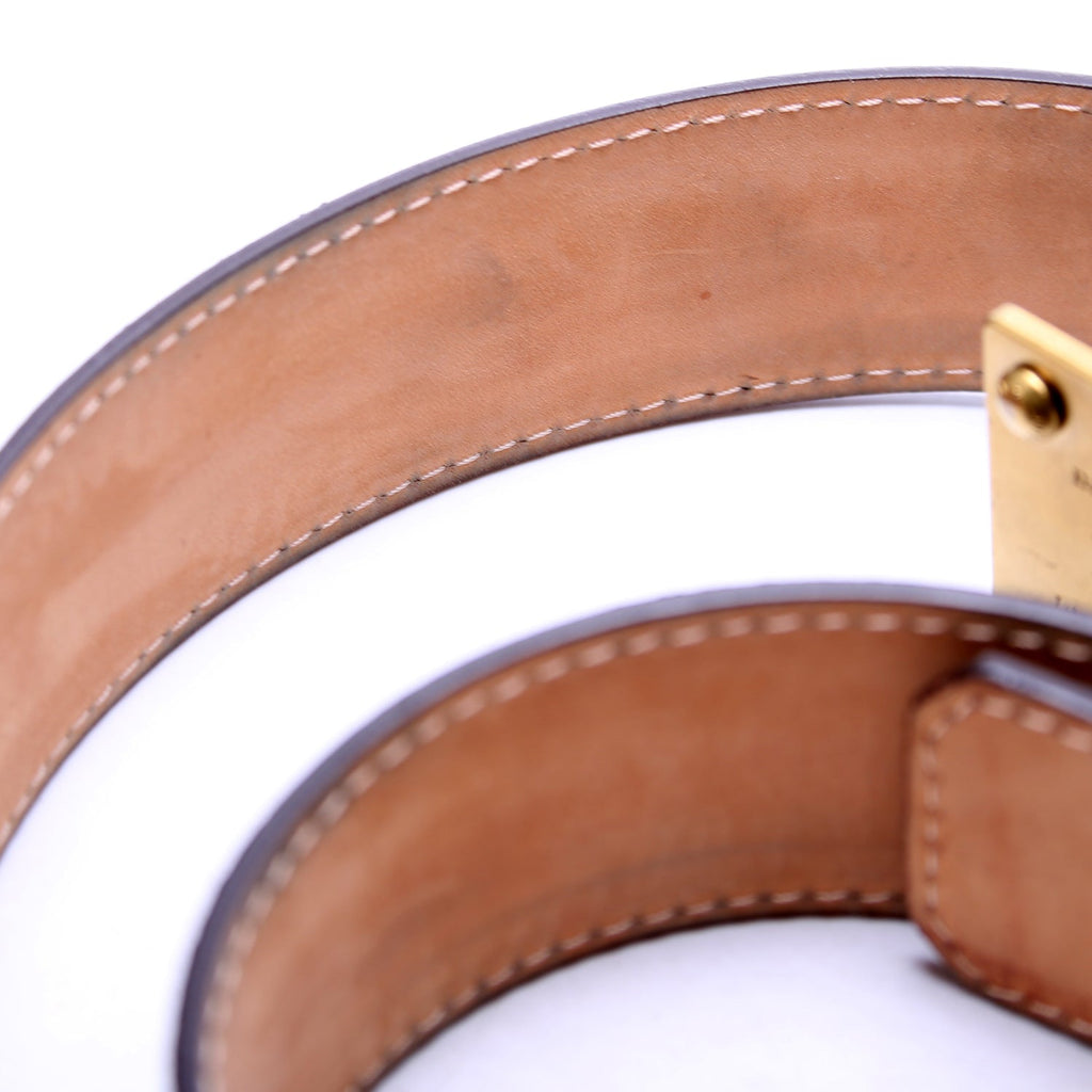 Inventeur Buckle Damier Ebene Belt Size 80/32 Brown