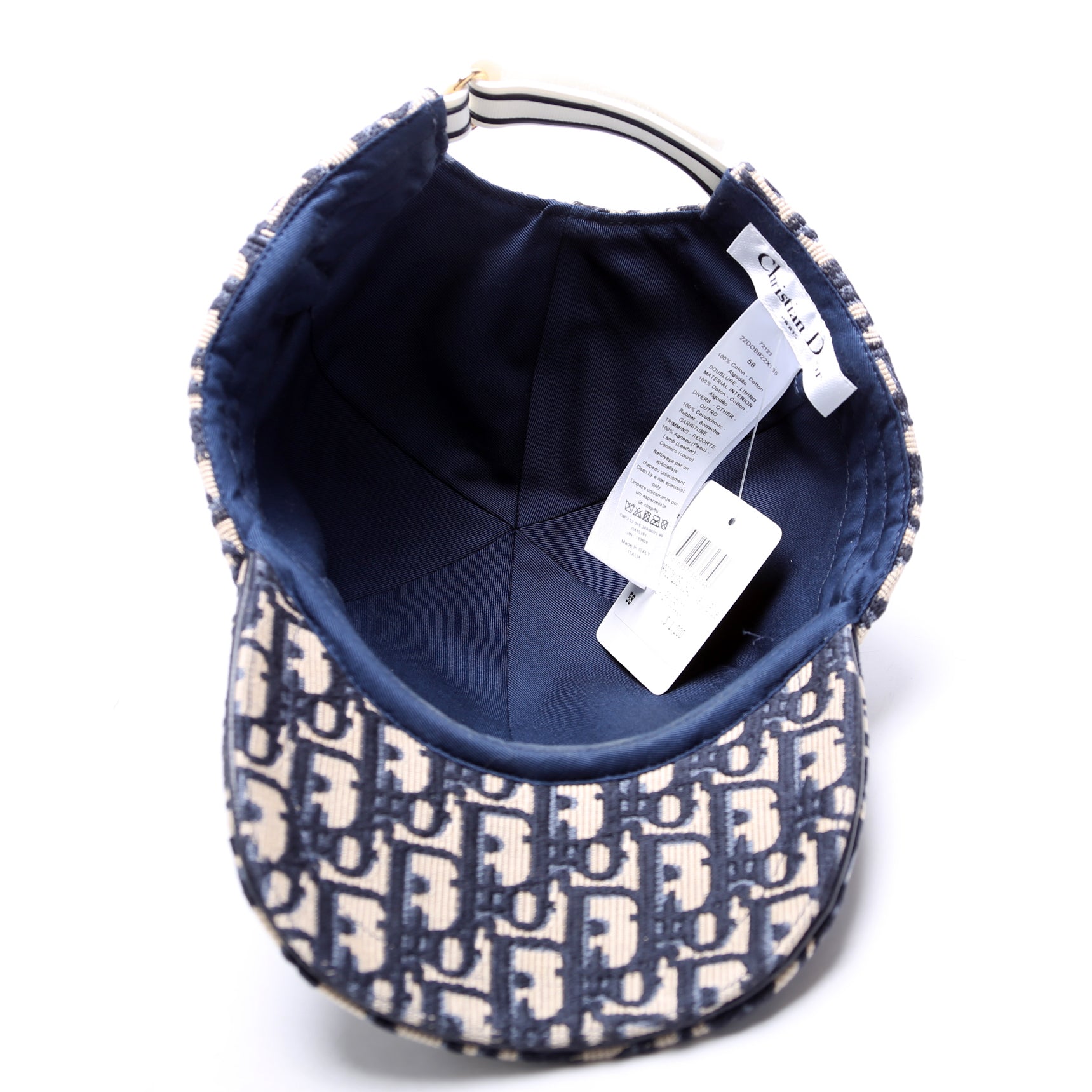Oblique Baseball Cap Size 58 Navy
