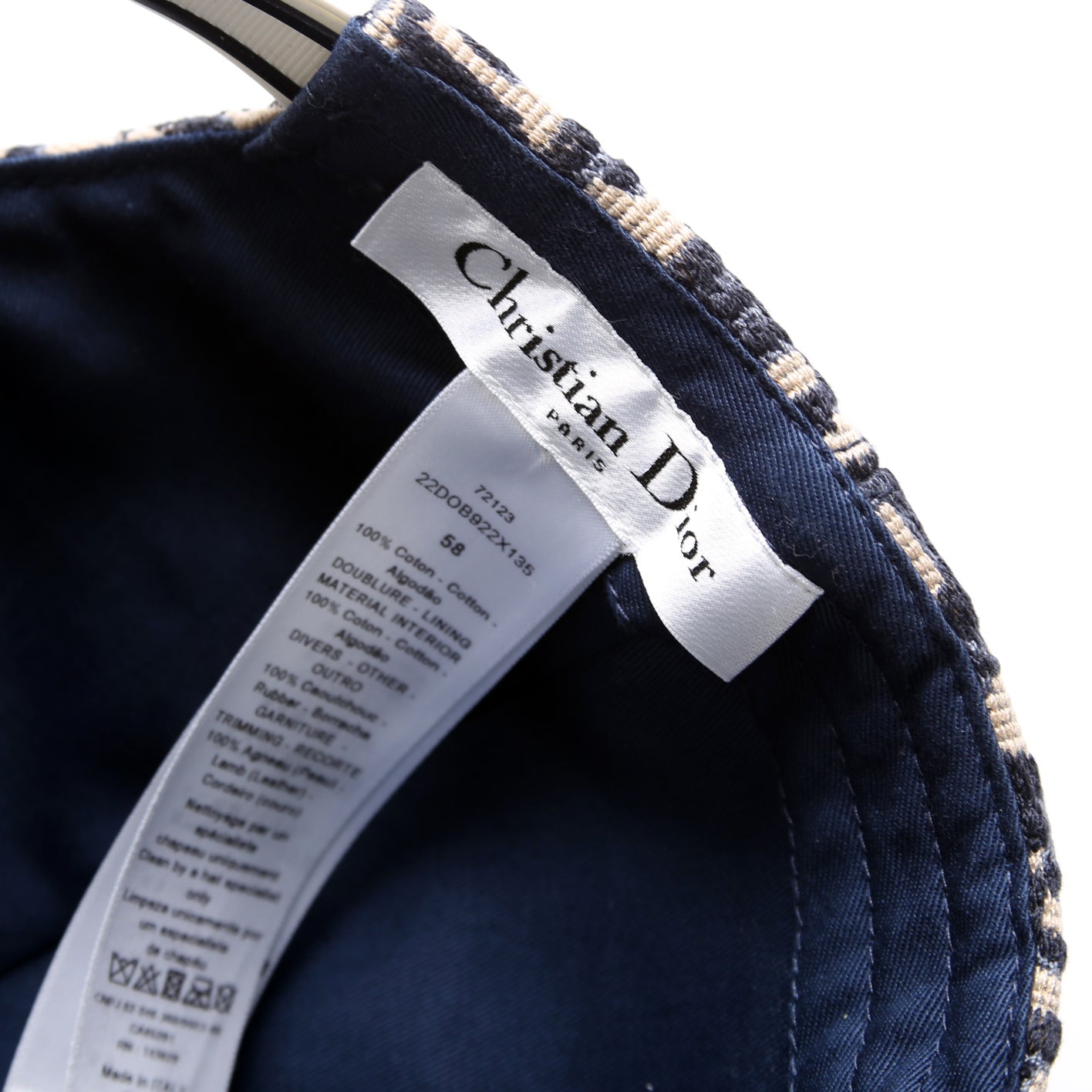 Oblique Baseball Cap Size 58 Navy