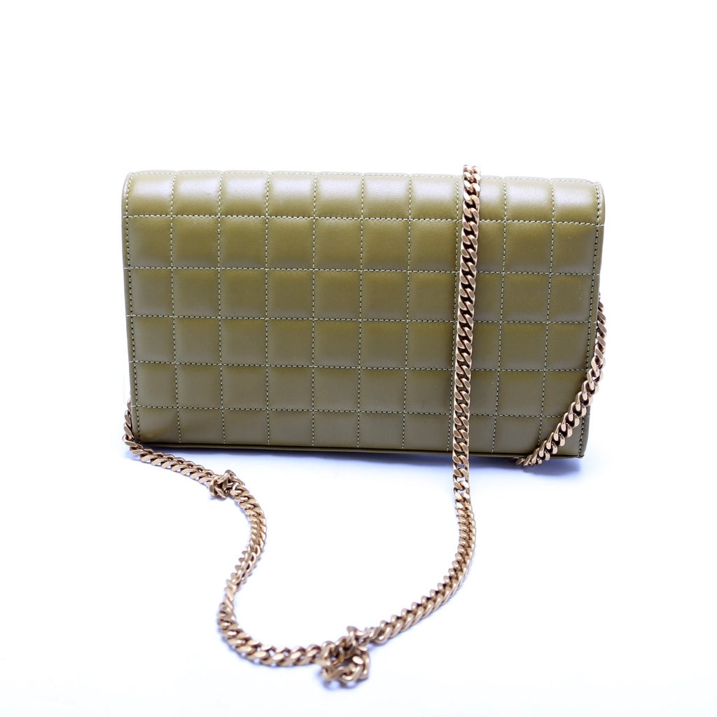 Cassandra Chain Wallet Quilted Lambskin 743346 Green