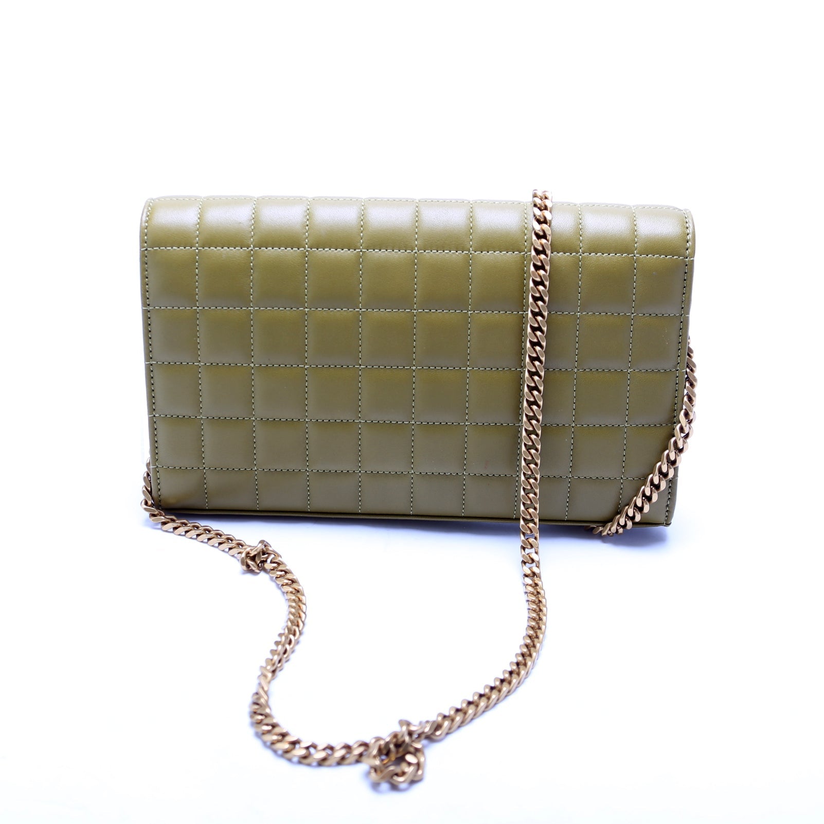 Cassandra Chain Wallet Quilted Lambskin 743346 Green