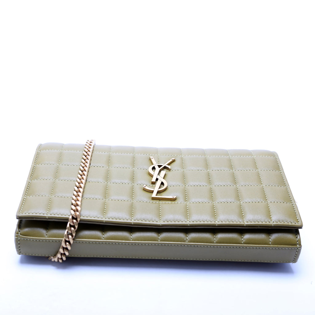 Cassandra Chain Wallet Quilted Lambskin 743346 Green