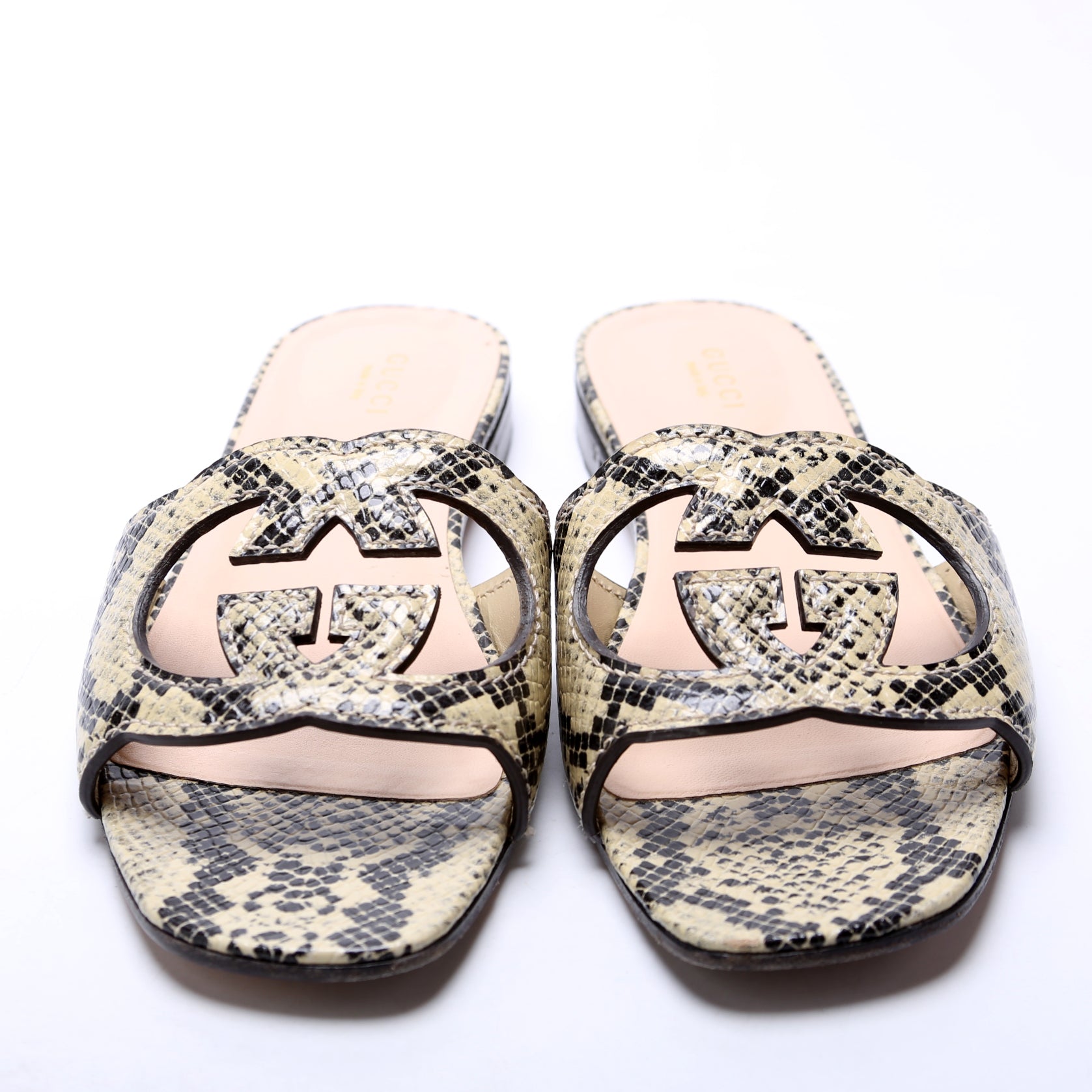 Interlocking G Python Slide Sandals Size 39