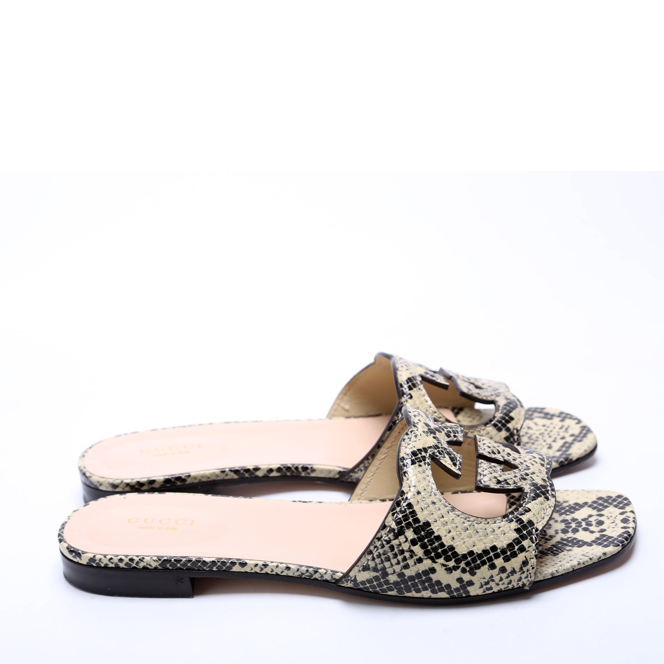 Interlocking G Python Slide Sandals Size 39