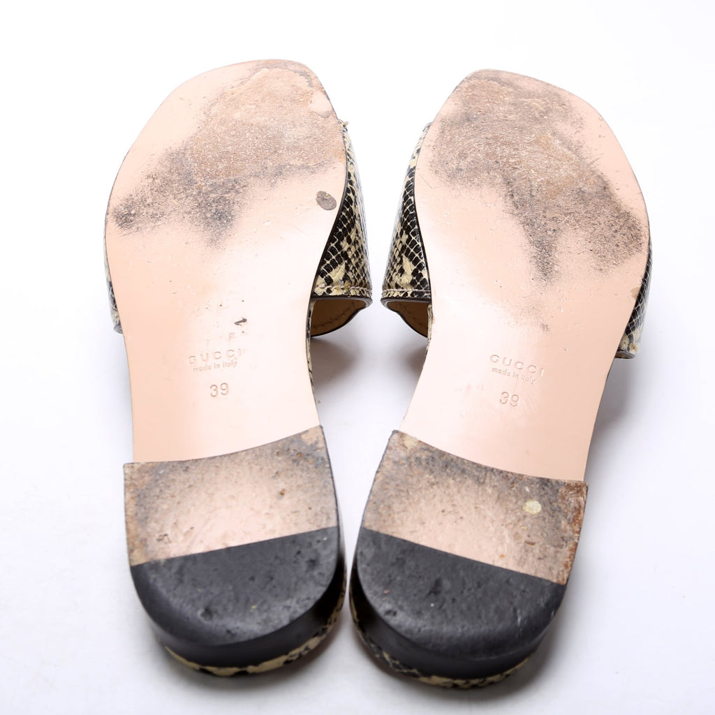 Interlocking G Python Slide Sandals Size 39