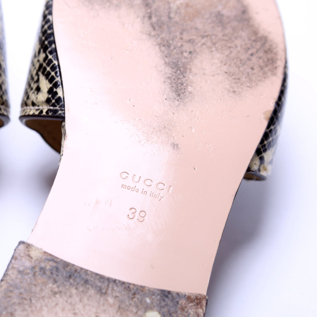 Interlocking G Python Slide Sandals Size 39