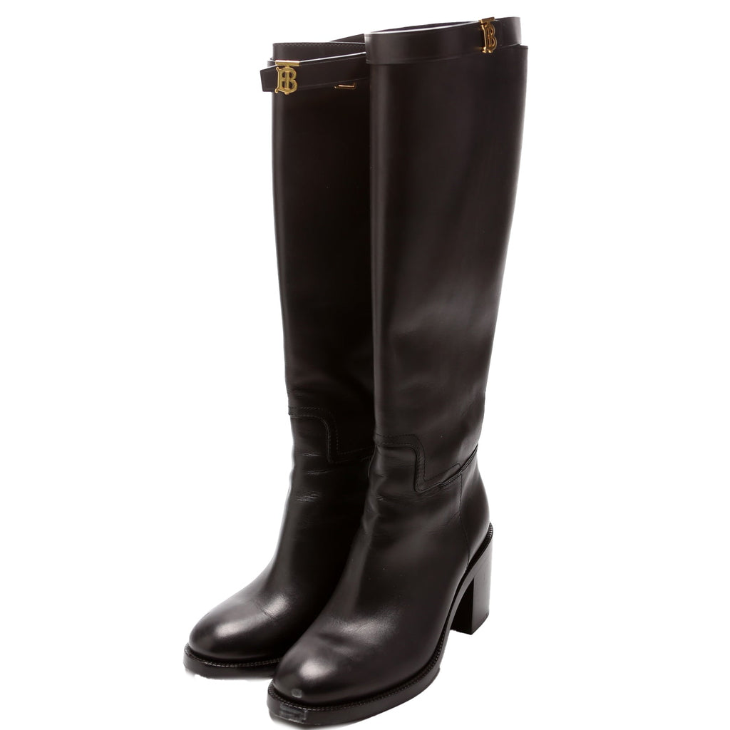 TB Buckle Knee-High Boots Size 37