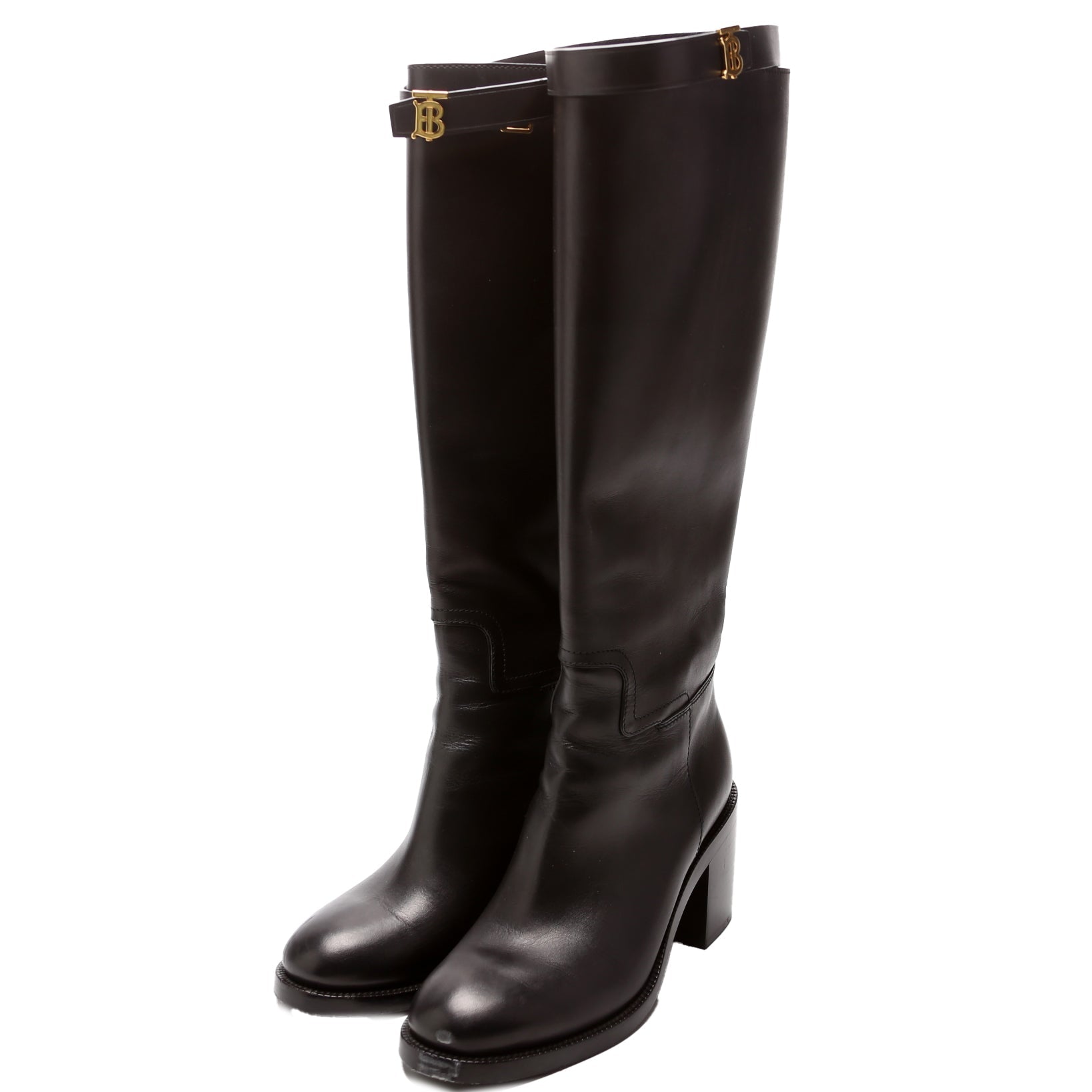 TB Buckle Knee-High Boots Size 37