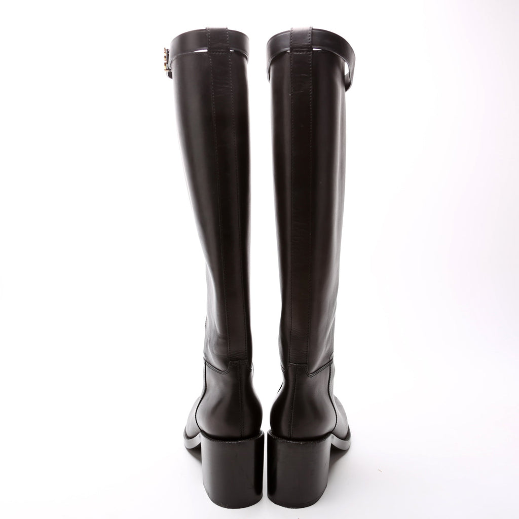 TB Buckle Knee-High Boots Size 37