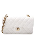Classic Flap Small Caviar White