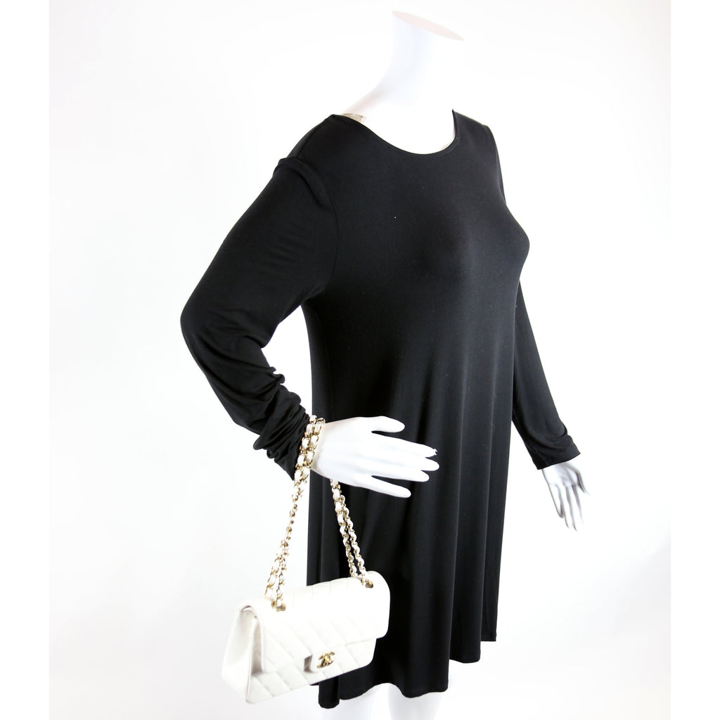 Classic Flap Small Caviar White