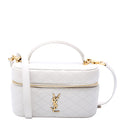 Gaby Vanity Bag Quilted Lambskin Cream